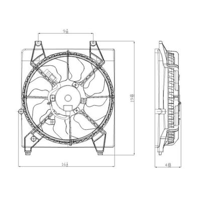 CPP Driver Side Single Cooling Fan for 2007-2009 Hyundai Santa Fe HY3115113
