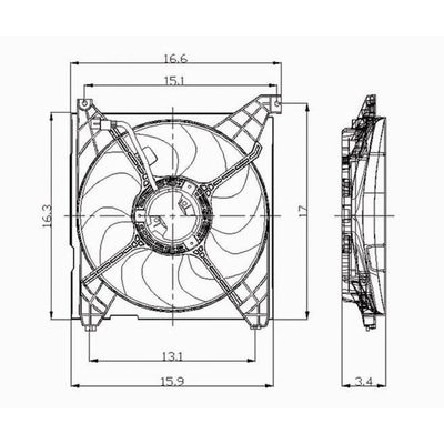 CPP Cooling Fan for Hyundai Sonata, XG300, XG350, Kia Magentis, Optima HY3115103