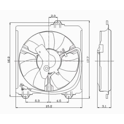 CPP Passenger Side Single Cooling Fan for 2001-2005 Toyota RAV4 TO3115127