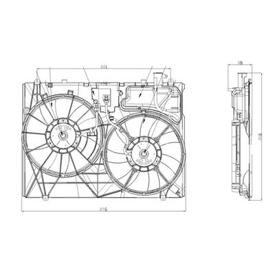 CPP Dual Cooling Fan for 2006-2010 Toyota Sienna TO3115158