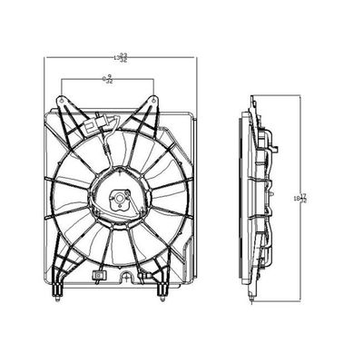 A/C Condenser Fan Fit HO3113125 07-11 Honda Element