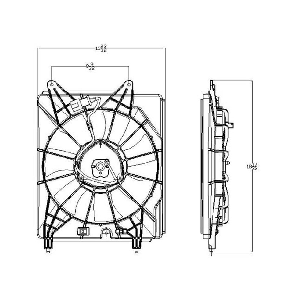 A/C Condenser Fan Fit HO3113125 07-11 Honda Element