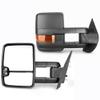 Mallofusa Pair Manual Telescoping Folding Towing Mirrors Compatible for Chevy Silverado GMC Sierra Tahoe Suburban Yukon XL view 1