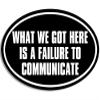 LPF USA Hardhat Size Oval: What We Got Here is a Failure to Communicate Sticker (Funny Rude) view 1