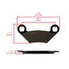 Caltric Front Brake Pads Compatible with Polaris Sportsman X2 850 2011 view 2