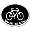 LPF USA Black Oval Share The Road Sticker (Cycle Cycling Bike Safety) view 1