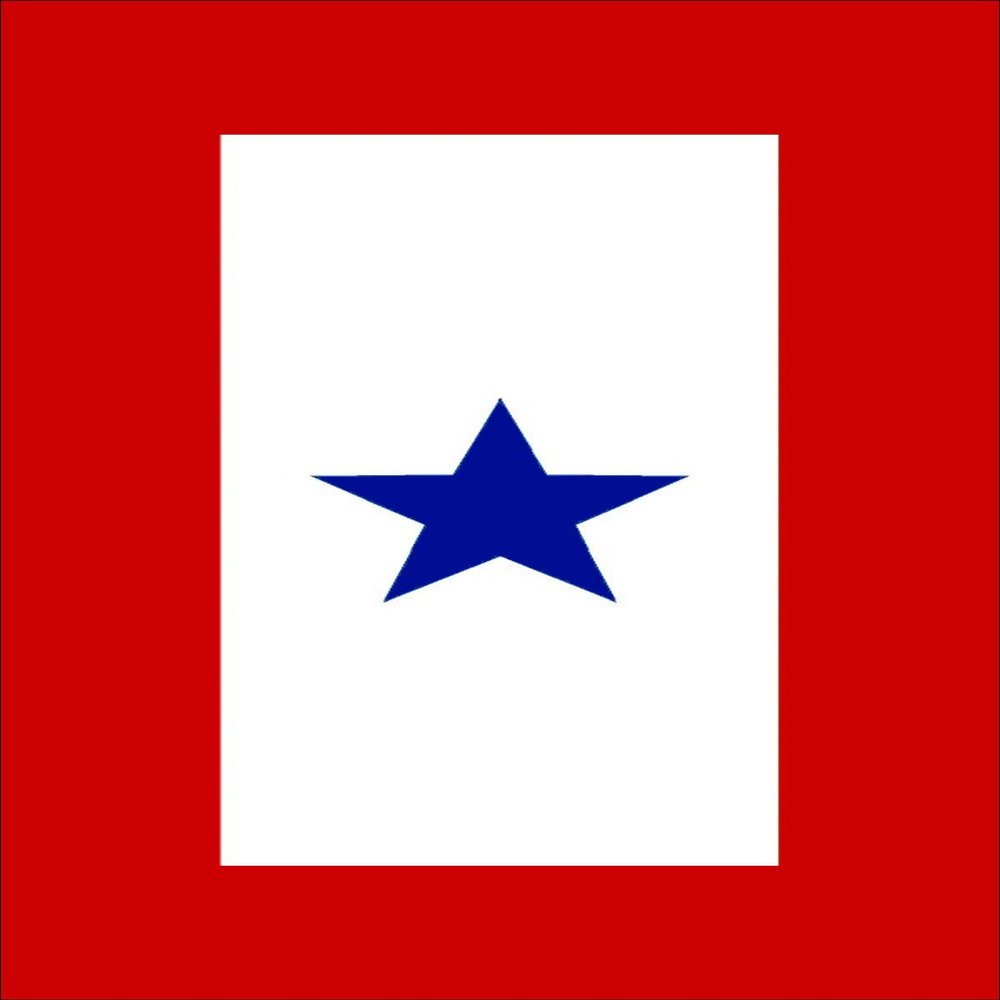 1 Blue Star Military Service Flag Sticker (Army Decal)