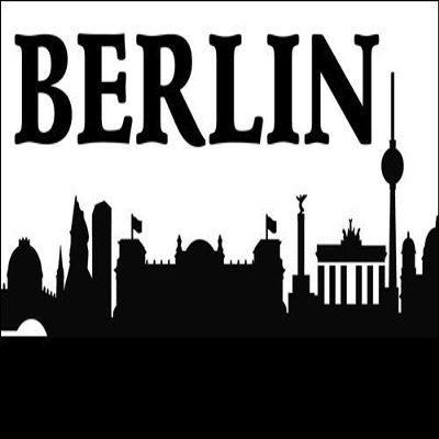 Berlin Skyline City Scape Sticker (Germany Deutschland)