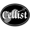 LPF USA Oval Cellist Sticker (Decal Cello Band Music Musician) view 1
