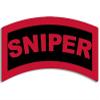 LPF USA Red/Black Sniper Tab Shaped Sticker (Army Military) view 1