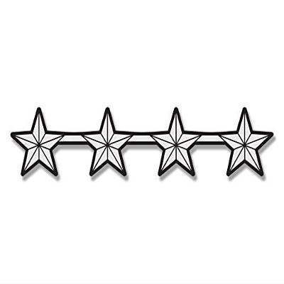 LPF USA 4 Star General Insignia Sticker (Stars Shaped Rank Logo)