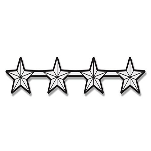 LPF USA 4 Star General Insignia Sticker (Stars Shaped Rank Logo)
