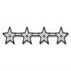 LPF USA 4 Star General Insignia Sticker (Stars Shaped Rank Logo) view 1