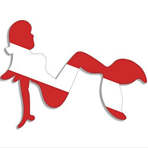 LPF USA Mermaid Shaped Scuba Dive Flag Sticker (Diving Diver)