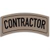 LPF USA Khaki Contractor Tab Shaped Sticker (Army Military) view 1