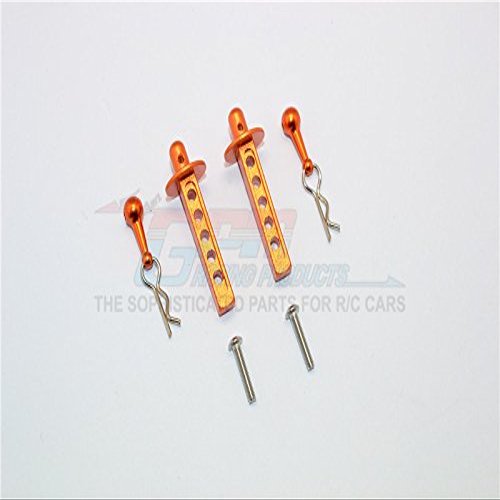 Thunder Tiger Kaiser XS Upgrade Parts Aluminum Front Body Post Mount - 1 Set Orange