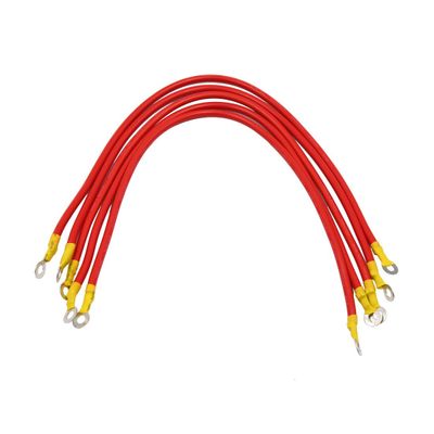 uxcell 5Pcs 42cm Length Universal Auto Car Battery Wire Power Transfer Cable Red