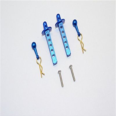 Thunder Tiger Kaiser XS Upgrade Parts Aluminum Front Body Post Mount - 1 Set Blue