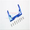 Thunder Tiger Kaiser XS Upgrade Parts Aluminum Front/Rear Chassis Stabilized Mount - 1Pc Set Blue view 1