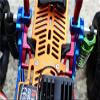 Thunder Tiger Kaiser XS Upgrade Parts Aluminum Front/Rear Chassis Stabilized Mount - 1Pc Set Blue view 2