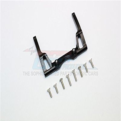 Thunder Tiger Kaiser XS Upgrade Parts Aluminum Front/Rear Chassis Stabilized Mount - 1Pc Set Black