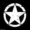 Bluegrass Decals 2-Pack Distressed Stars 5.50 Inches x 5.50 Inches White Vinyl Military Decal Sticker view 2