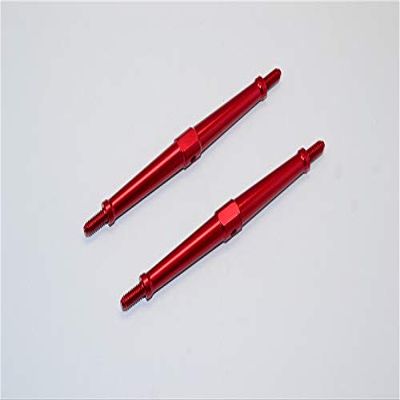 Aluminum 4mm Clockwise And Anticlockwise Turnbuckles (Total Length 97.5mm - Both Side Thread 9.5mm) - 1Pr Red
