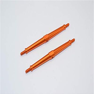 Aluminum 4mm Clockwise And Anticlockwise Turnbuckles (Total Length 102mm - Both Side Thread 9.5mm) - 1Pr Orange
