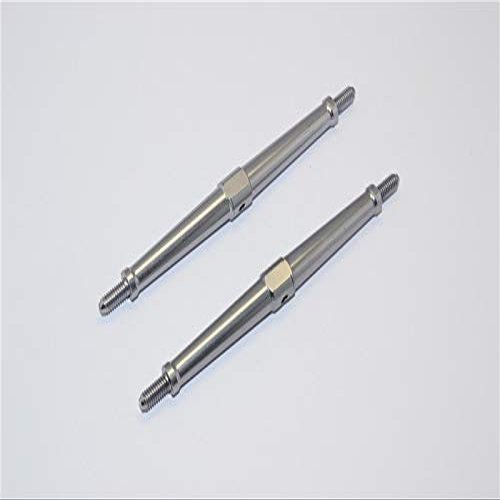 Aluminum 4mm Clockwise And Anticlockwise Turnbuckles (Total Length 102mm - Both Side Thread 9.5mm) - 1Pr Gray Silver