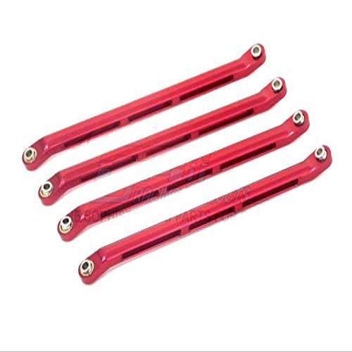 Axial Wraith & RR10 Bomber Upgrade Parts Aluminum Lower Thread Rod - 4Pcs Set Red