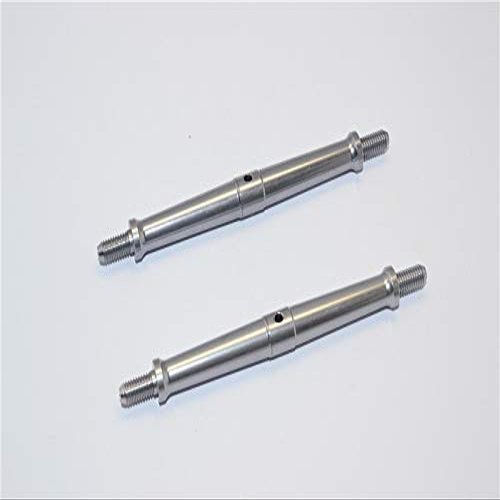 Aluminum 5mm Clockwise And Anticlockwise Turnbuckles (Total Length 101mm - Both Side Thread 11mm) - 1Pr Gray Silver