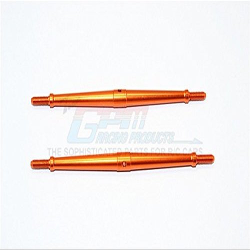 Aluminum 4mm Clockwise And Anticlockwise Turnbuckles (Total Length 115.5mm - Both Side Thread 12mm) - 1Pr Orange