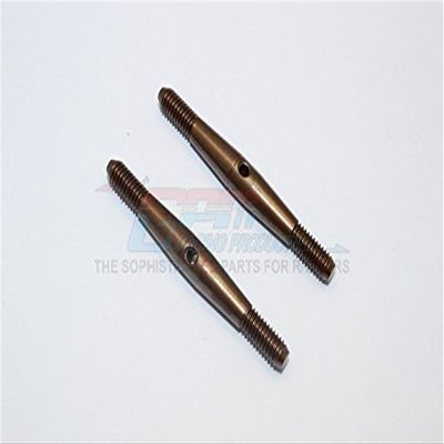 Spring Steel 4mm Clockwise And Anticlockwise Turnbuckles (Total Length 50mm - Both Side Thread 9.5mm, Body 31mm) - 1Pr
