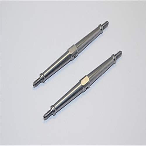 Aluminum 4mm Clockwise And Anticlockwise Turnbuckles (Total Length 97.5mm - Both Side Thread 9.5mm) - 1Pr Gray Silver