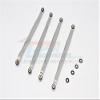 Axial Wraith & RR10 Bomber Upgrade Parts Aluminum Lower Tube Frame Brace - 4Pcs Set Gray Silver view 1