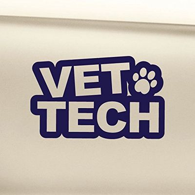 Nashville Decals Vet Tech Vinyl Decal Laptop Car Truck Bumper Window Sticker - Navy