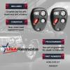 Car Key Fob Keyless Entry Remote fits Chevy Corvette Malibu SSR / Pontiac Bonneville Grand Am / Buick Lesabre / Cadillac Deville Seville / Oldsmobile Alero Aurora (KOBLEAR1XT, 25695954), Set of 2 view 3