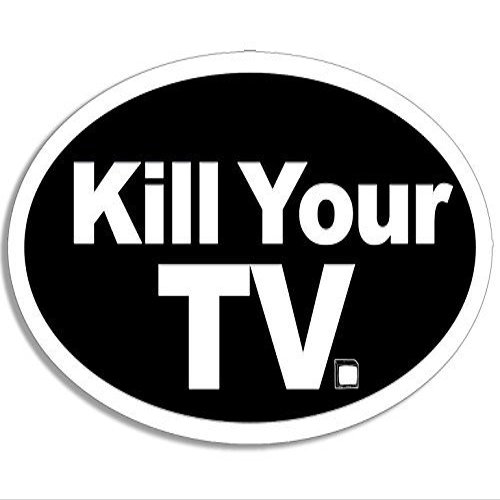 LPF USA Oval Kill Your TV Sticker (Fun Anti Television Think)