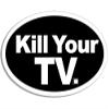 LPF USA Oval Kill Your TV Sticker (Fun Anti Television Think) view 1