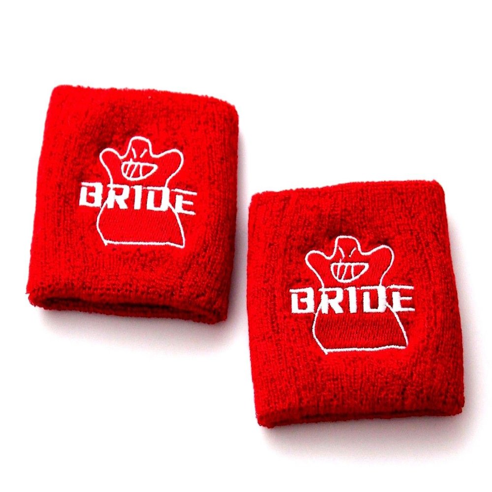 2 x JDM BRIDE RED Reservoir Brake Tank Cover Band S2000 EVO STi FRS GTR S13 S14 S15