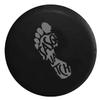 Silver Back Covers Yeti Sasquatch Footprint Bigfoot Hunting Spare Tire Cover fits SUV Camper RV Accessories Gray Ink 31 in view 1