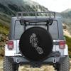 Silver Back Covers Yeti Sasquatch Footprint Bigfoot Hunting Spare Tire Cover fits SUV Camper RV Accessories Gray Ink 31 in view 2