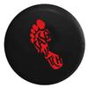 Silver Back Covers Yeti Sasquatch Footprint Bigfoot Hunting Spare Tire Cover fits SUV Camper RV Accessories Red Ink 32 in view 1
