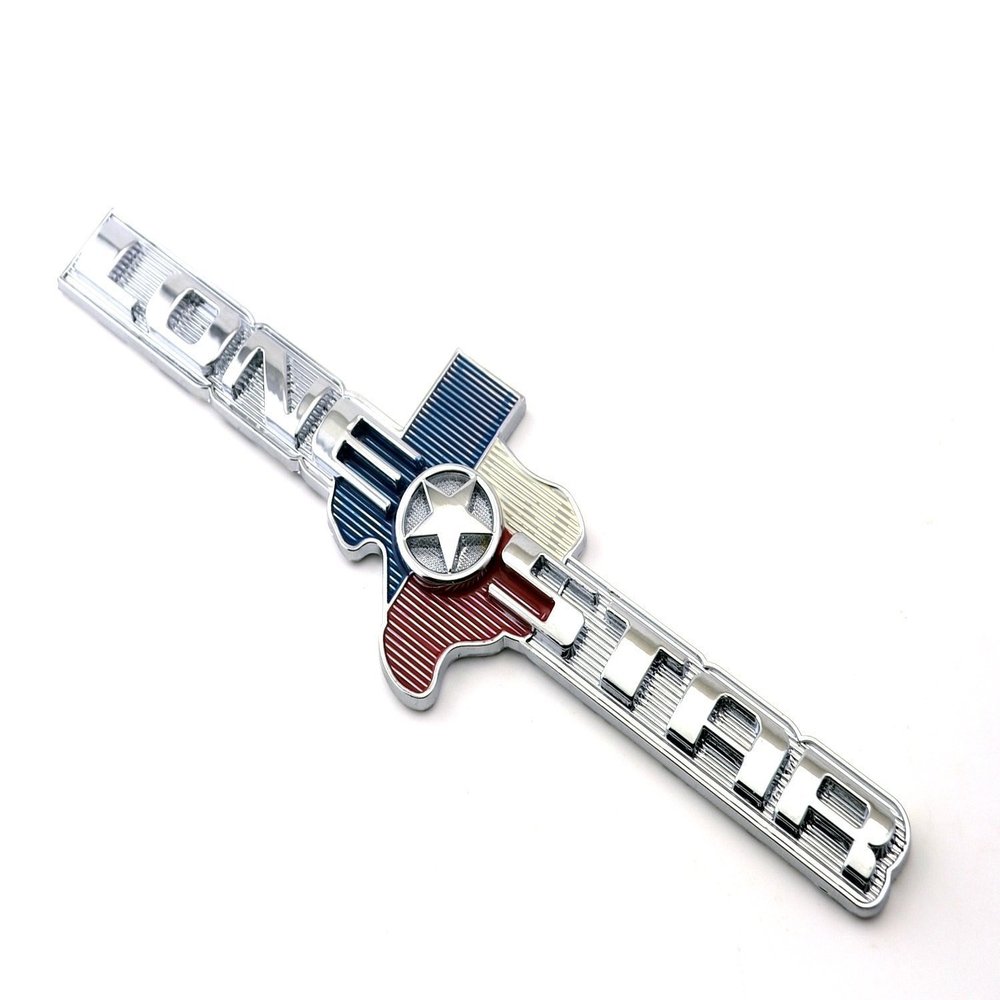 Muzzys Lone Star Edition Texas Emblem FITS Ram 1500 2500 3500 Tailgate Tundra, Tacoma, F150, Silverado, Titan, Hood, Tail Gate, Door, Grille, Fender Universal Stick On