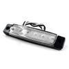 Polarlander 10Pcs 12V 6LED Side Marker Indicators Lights Lamp For Car Truck Trailer Lorry 6 LED Amber Clearence Bus Waterproof White view 3