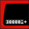 300,000+ Miles Decal - Funny High Mileage Club Bumper Sticker for Car Truck JDM Diesel- Vinyl Die Cut Window 1.3"x7" White Made in USA view 1