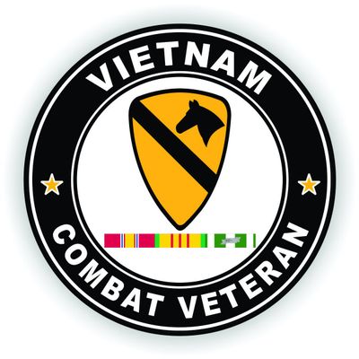 Combat Veteran 1st Cavalry with Vietnam Campaign Ribbons