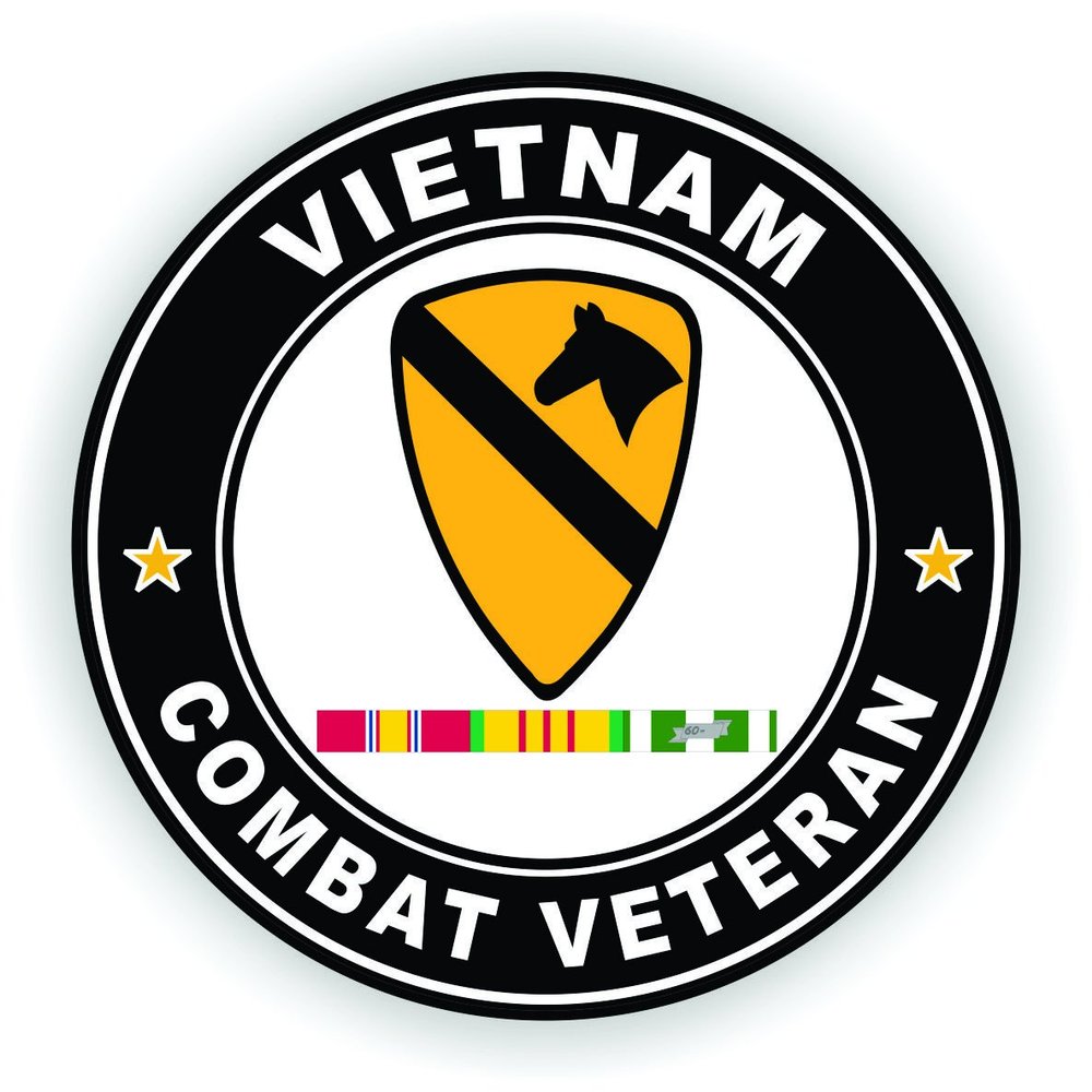 Combat Veteran 1st Cavalry with Vietnam Campaign Ribbons