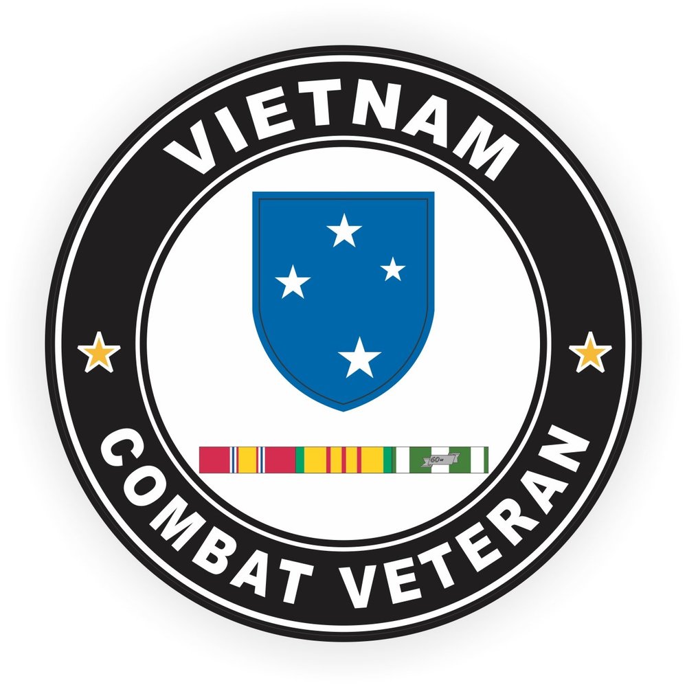 23th Infantry Division Vietnam Combat Veteran with Ribbons Decal