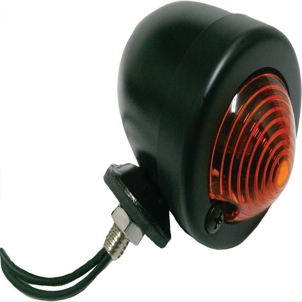 HardDrive 688065: Bullet Marker Light Black Amber Lens Single Filament